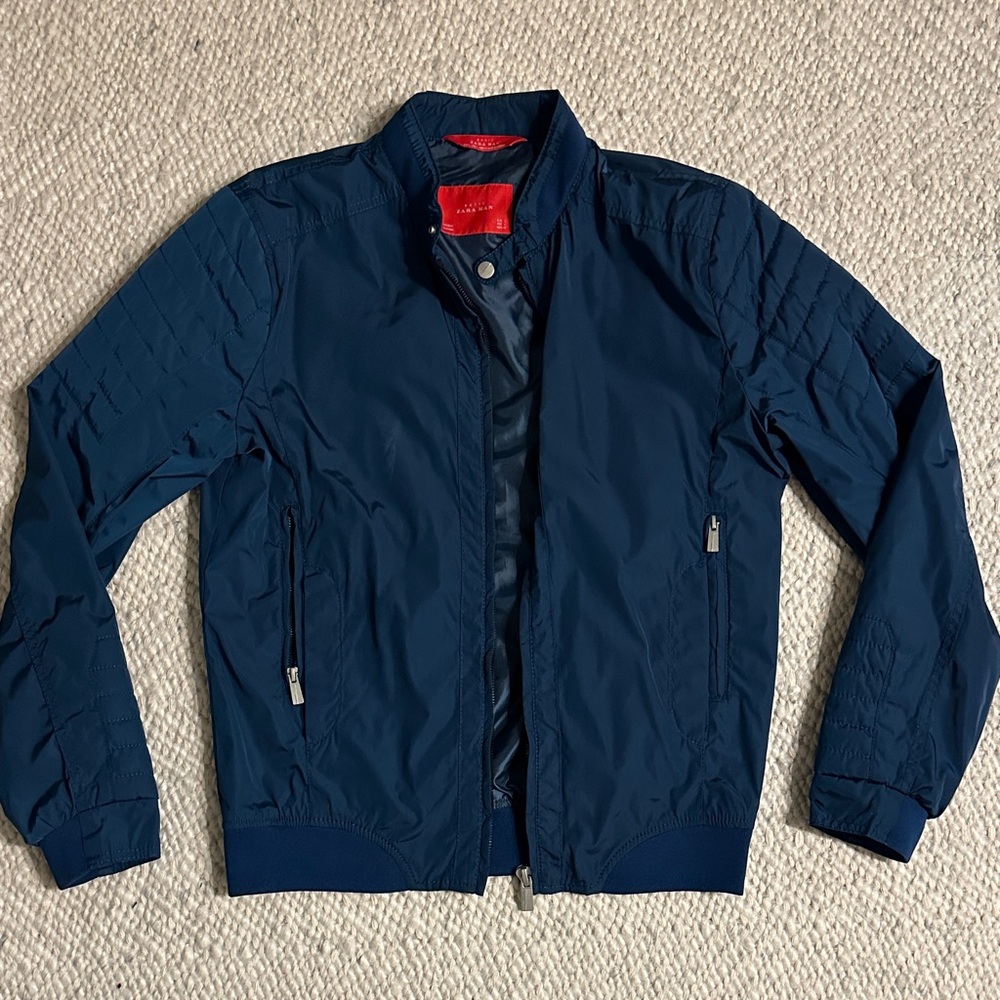Zara Men's Deep Blue Windbreaker